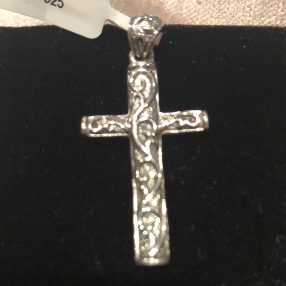 Antique Style Swirl Cross Sterling Silver - Picture 4 of 11
